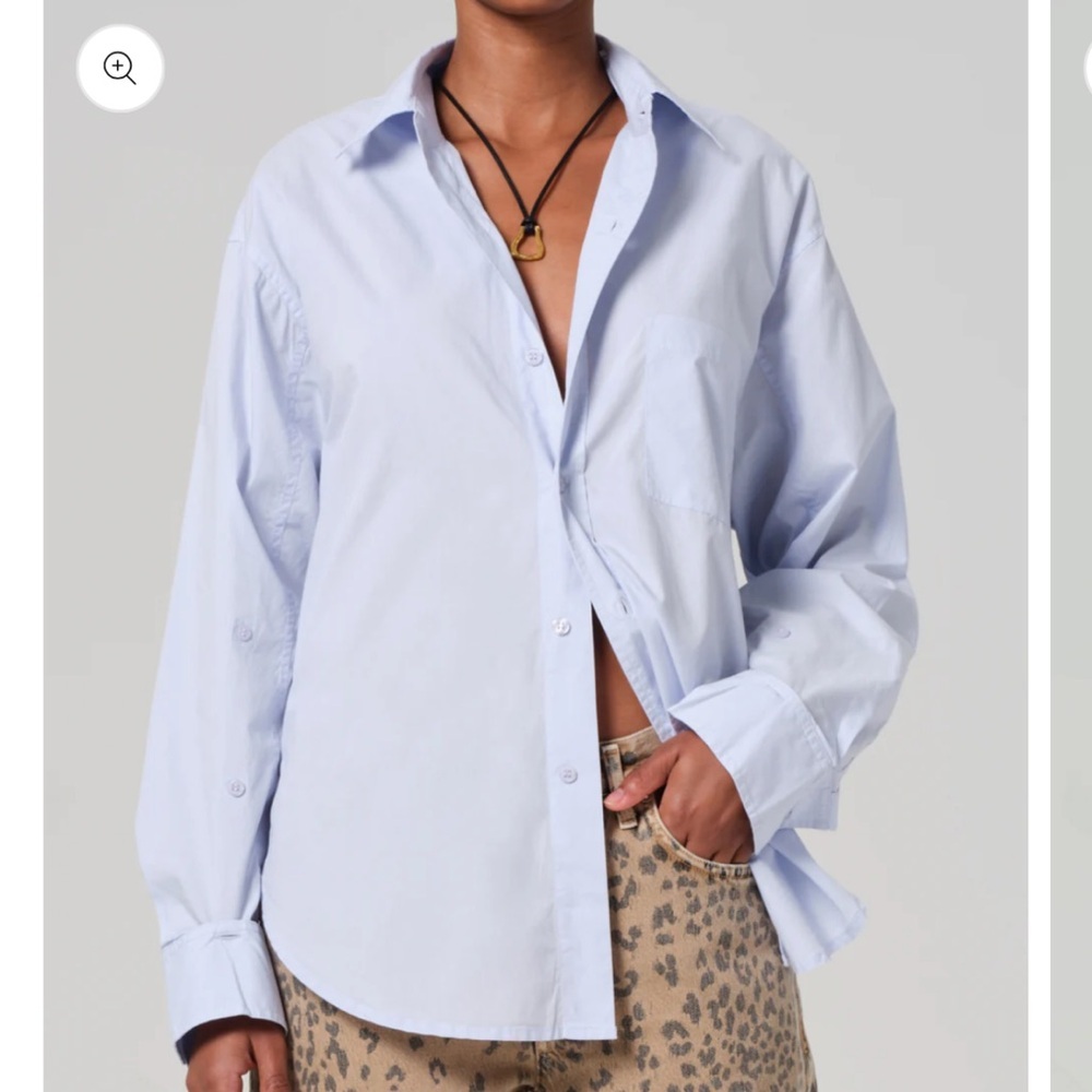 Citizens of Humanity Kayla Shirt – Oxford Blue – Relaxed Button Down – Size S